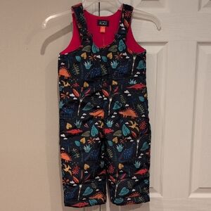 The Children's Place Colorful Dinosaur Overalls